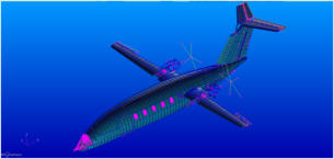 Structural finite element model of the reference aircraft